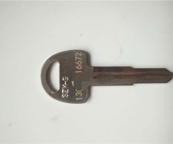 钥匙锁具激光刻字效果